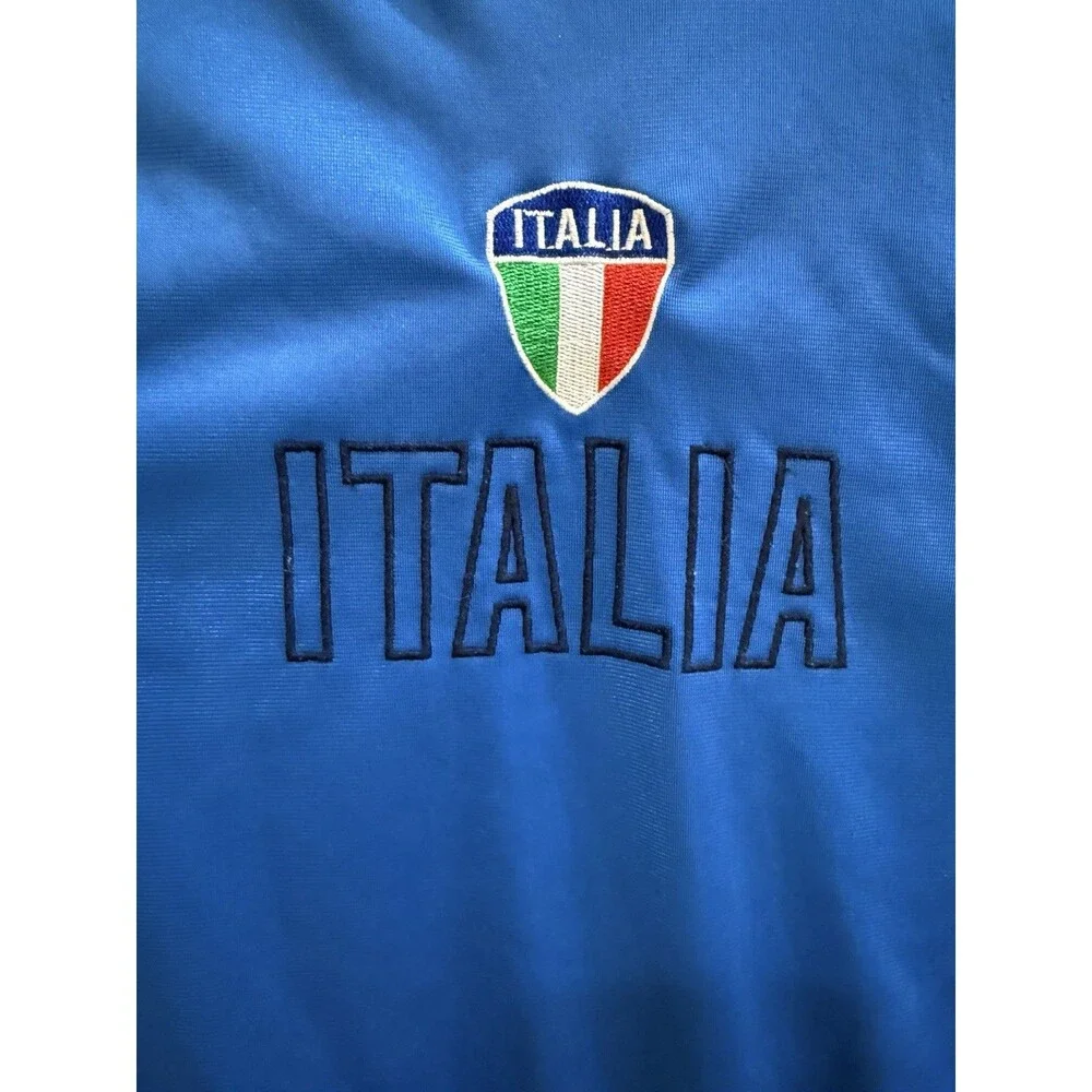 Vintage Italia Soccer Unlimited Full-Zip Jacket Size Youth 7/8 Blue Kids Sports